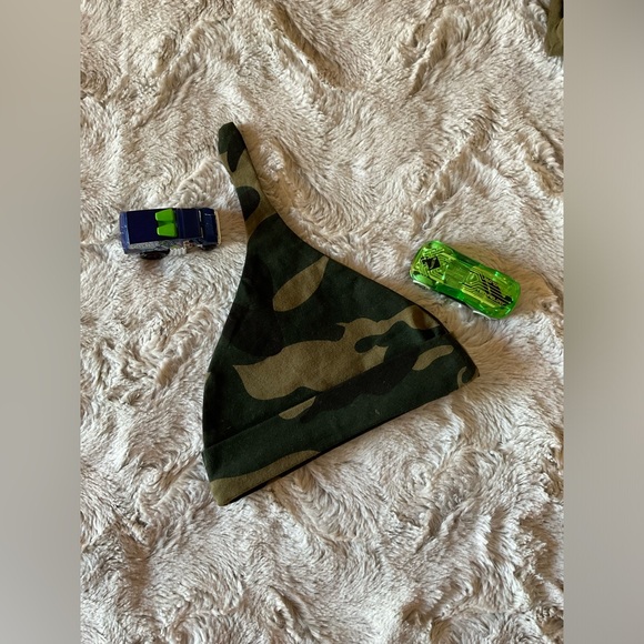 Baby Boy Letter Print Romper Long Pants Set with Hat 3-6 Months - Picture 5 of 6